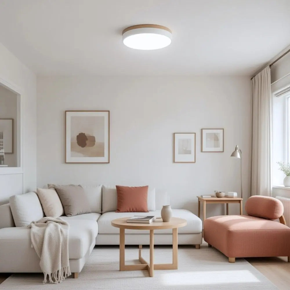 Plafonnier LED – Halo Bois Naturel | Oakelyn