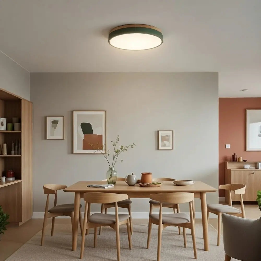 Plafonnier LED – Halo Bois Naturel | Oakelyn
