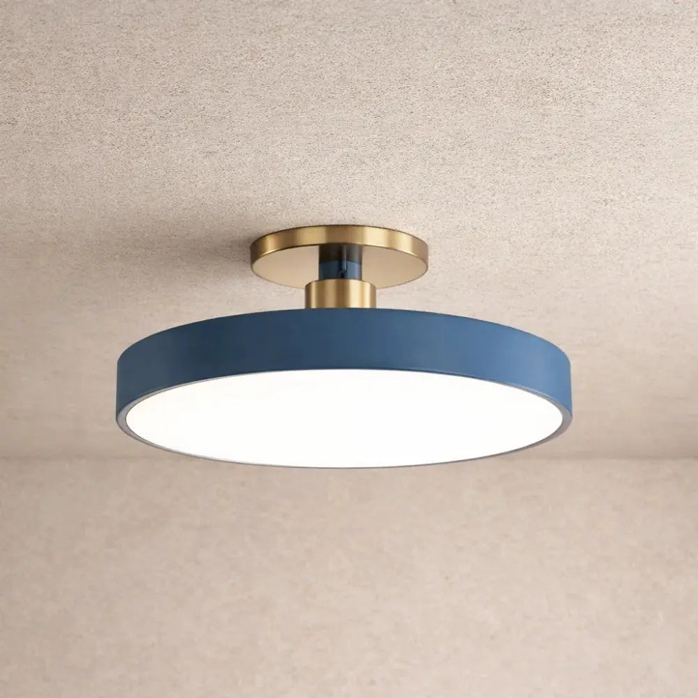 Plafonnier Led Rond - Halo Doré Minimaliste | Auryel