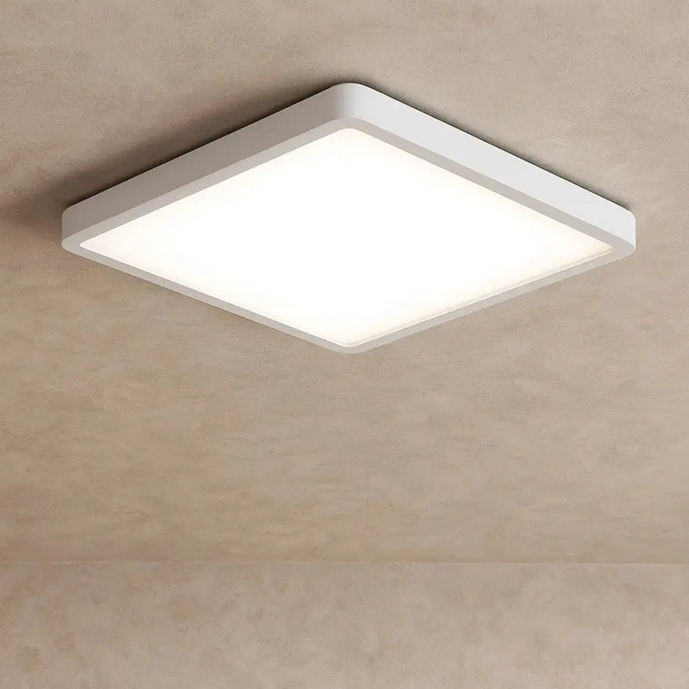 Plafonnier Led Carré - Cadre Bois Intuitif | Quadréos