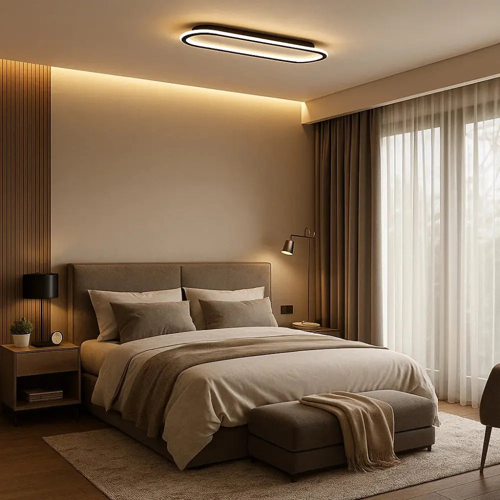 Plafonnier À Led - Ligne Lumineuse Contemporaine | Lynéor