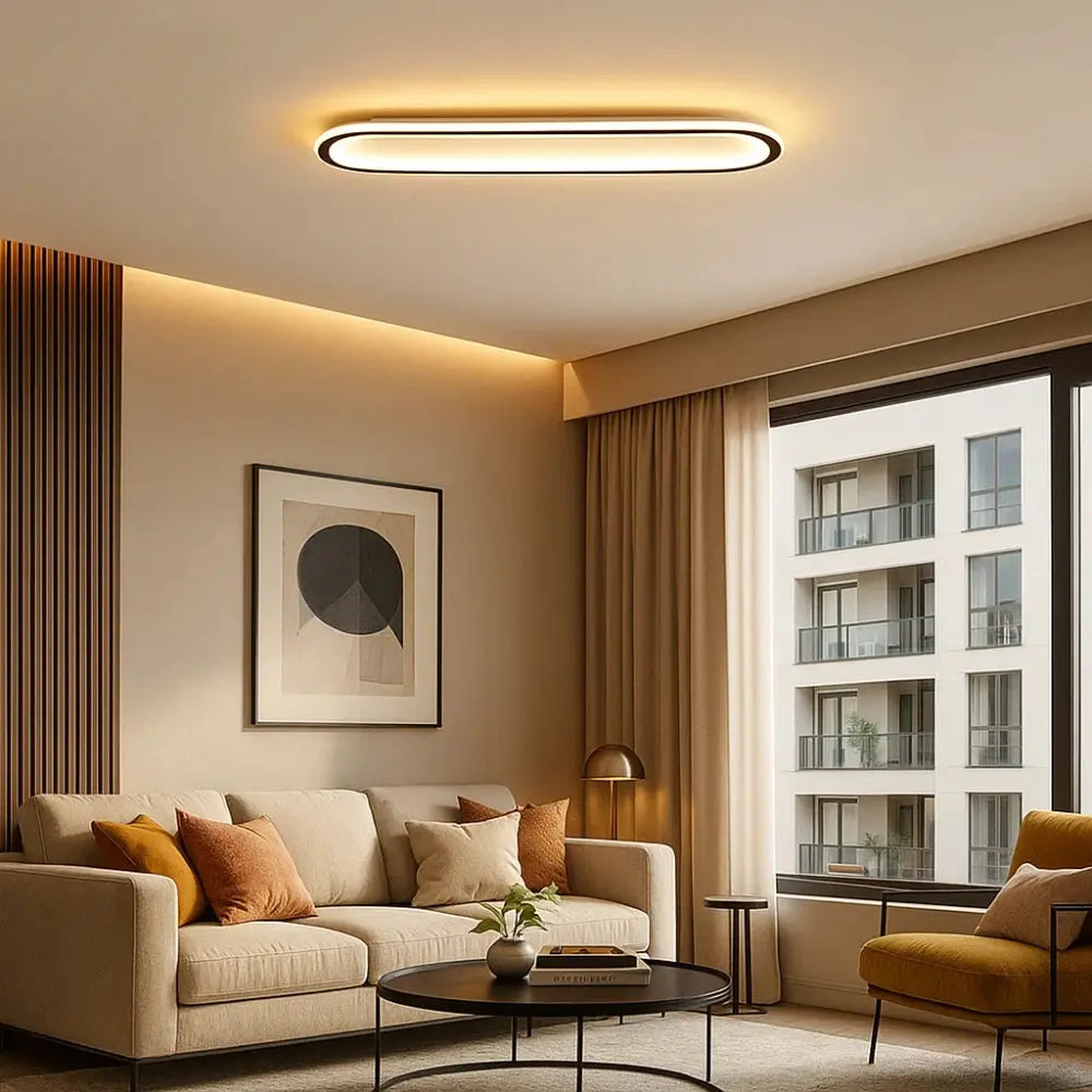 Plafonnier À Led - Ligne Lumineuse Contemporaine | Lynéor