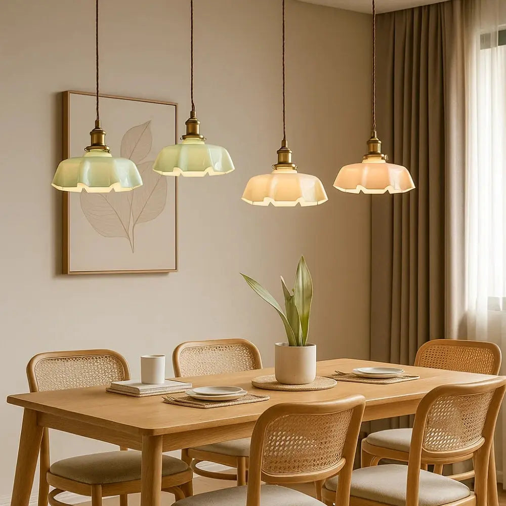 Suspension Laiton Verre Style Atelier Vintage | Brasselia