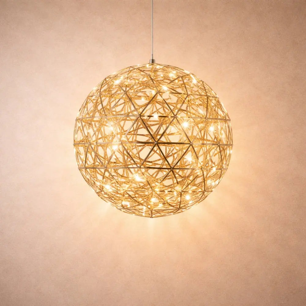 Suspension Étoile Sphère Acier LED Dimmable | Éclat Étincelant