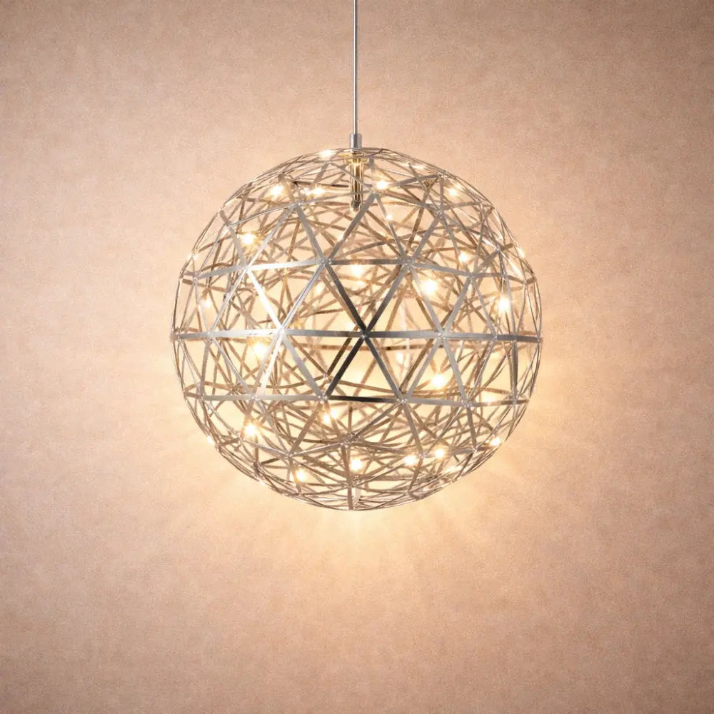 Suspension Étoile Sphère Acier LED Dimmable | Éclat Étincelant