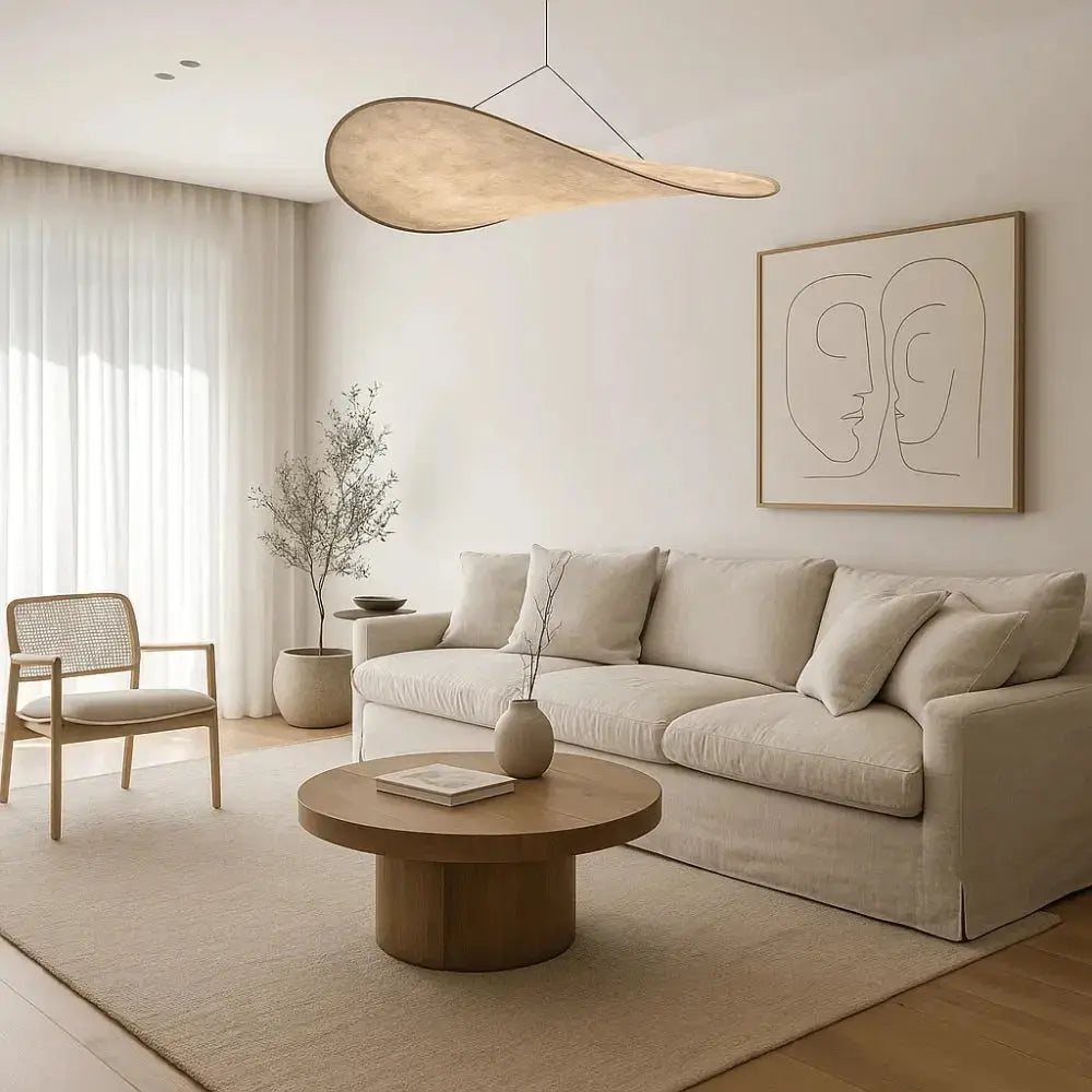 Suspension Japandi LED Dimmable Légère Équilibre | Hikariya