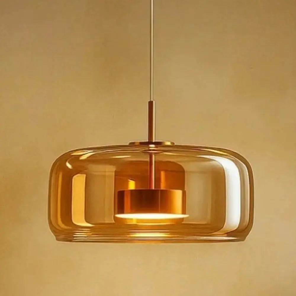 Suspension Verre Ombré Ambré ou Fumé LED Blanc Chaud ou Froid | Velmira