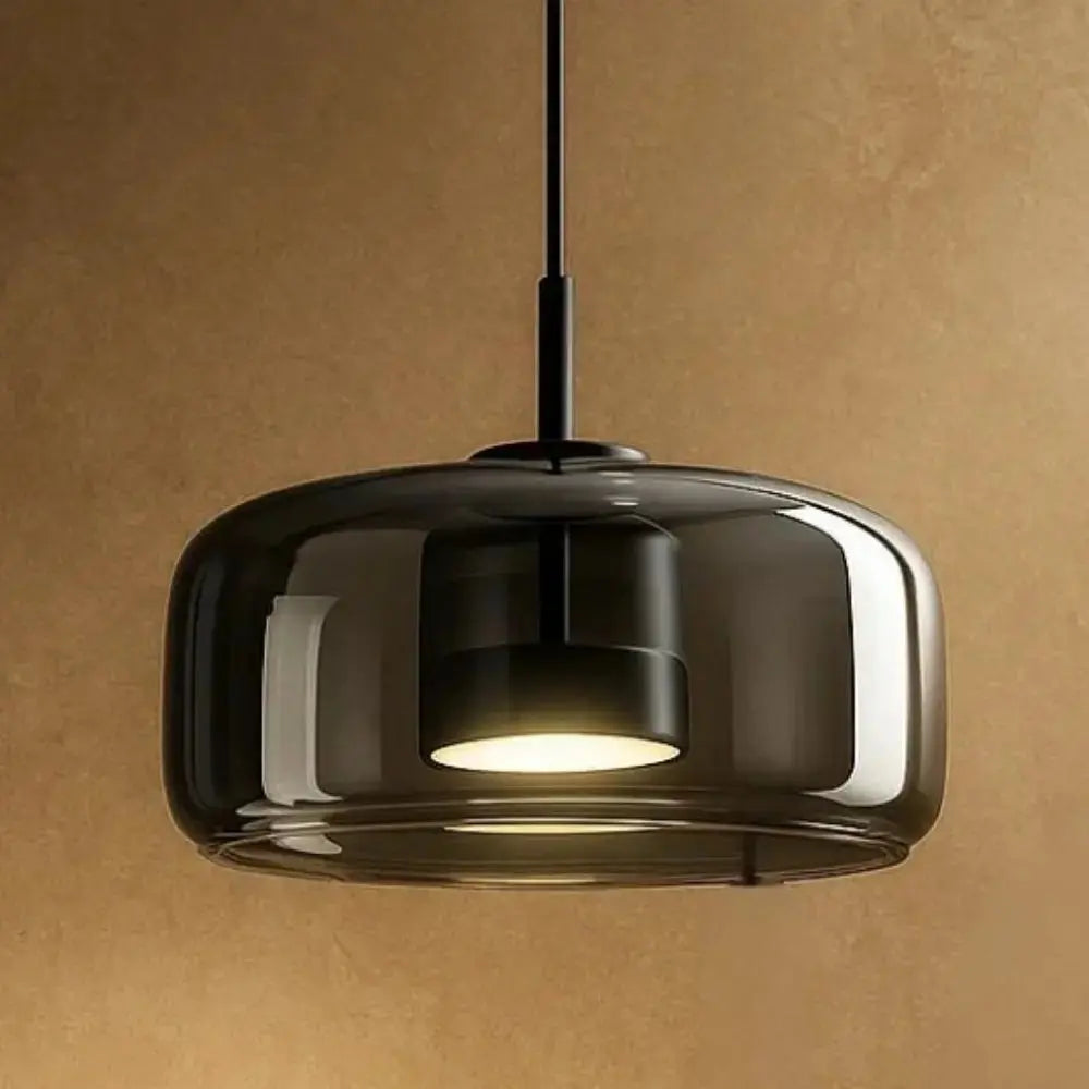 Suspension Verre Ombré Ambré ou Fumé LED Blanc Chaud ou Froid | Velmira