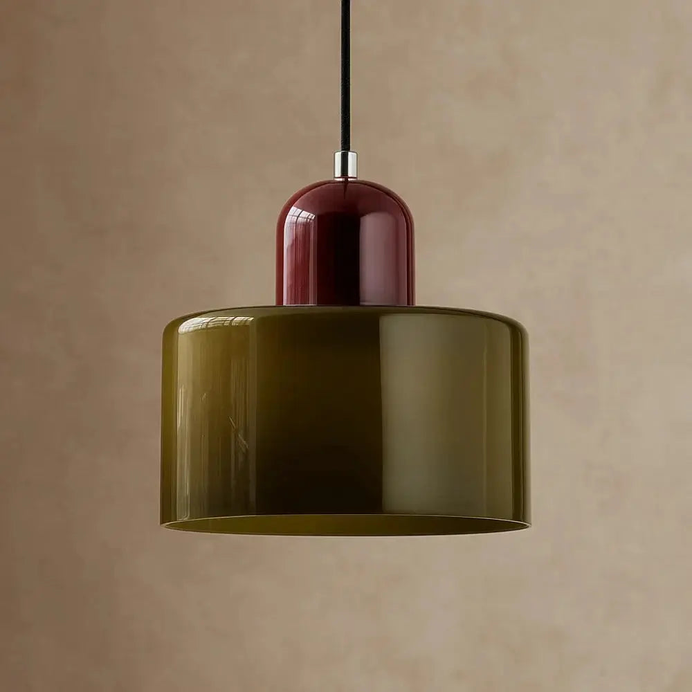 Suspension Verre Coloré Éclat Élégant Métal | Veridia