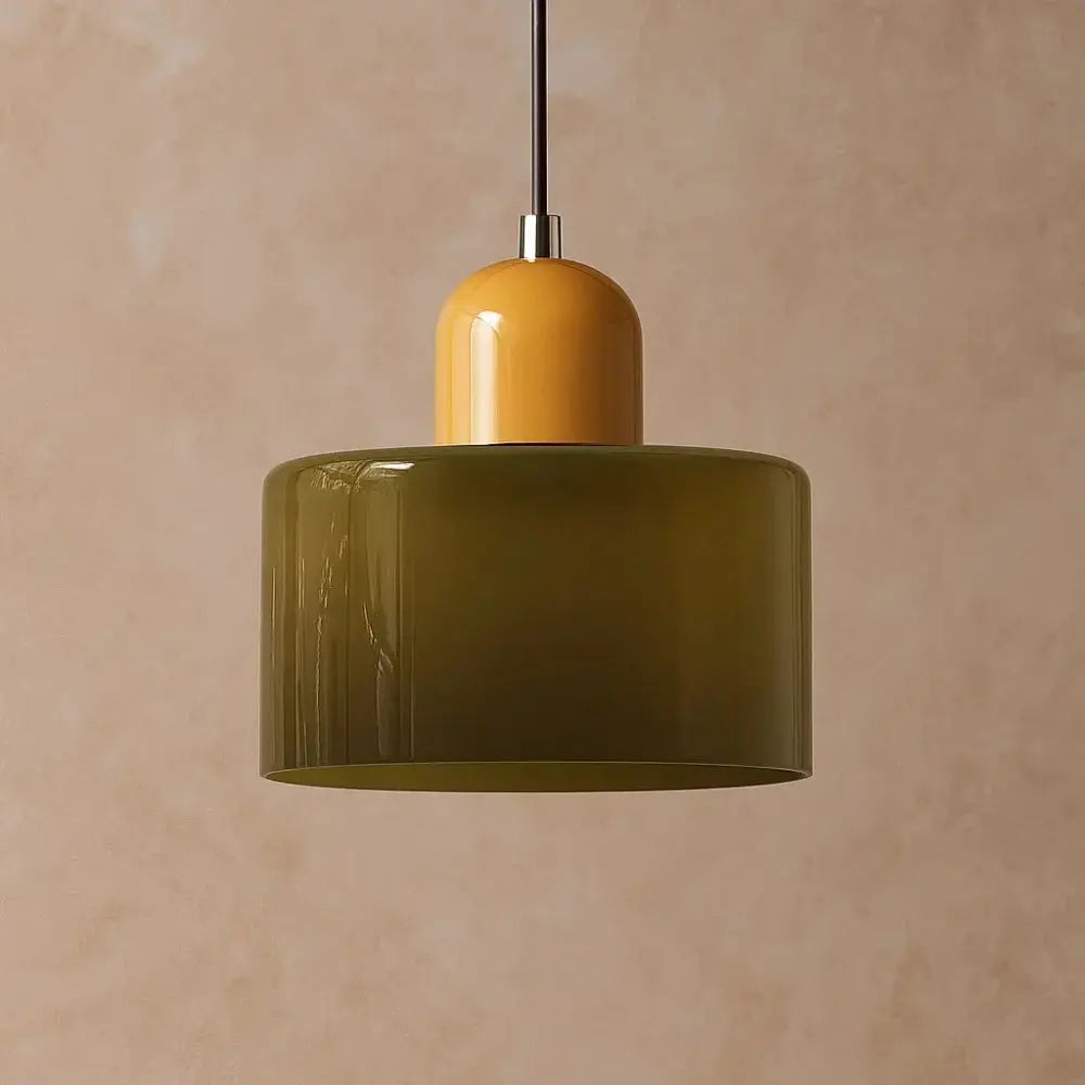 Suspension Verre Coloré Éclat Élégant Métal | Veridia