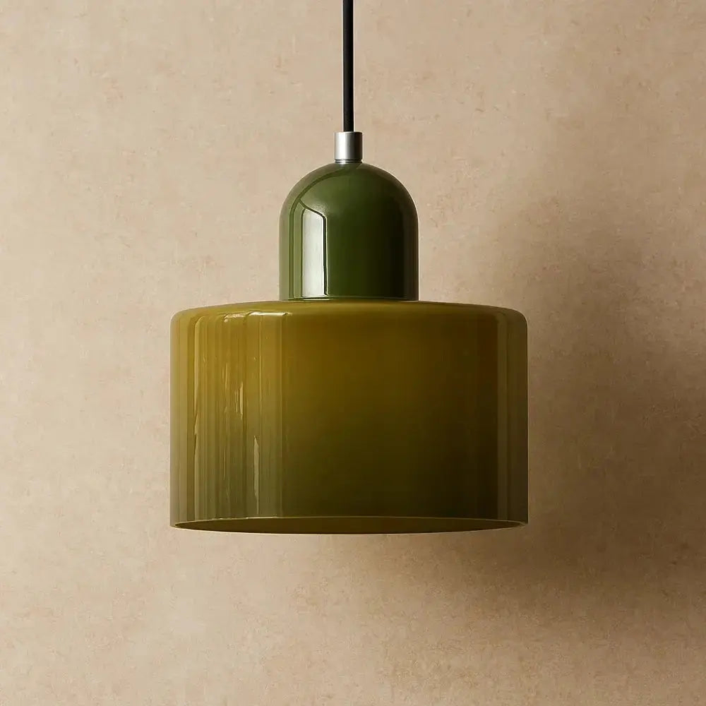 Suspension Verre Coloré Éclat Élégant Métal | Veridia
