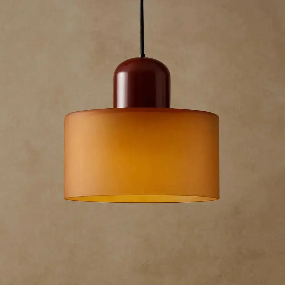 Suspension Verre Coloré Éclat Élégant Métal | Veridia