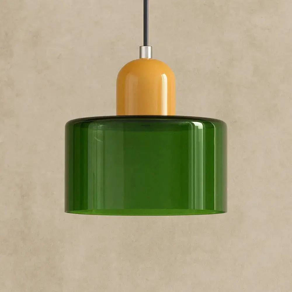 Suspension Verre Coloré Éclat Élégant Métal | Veridia