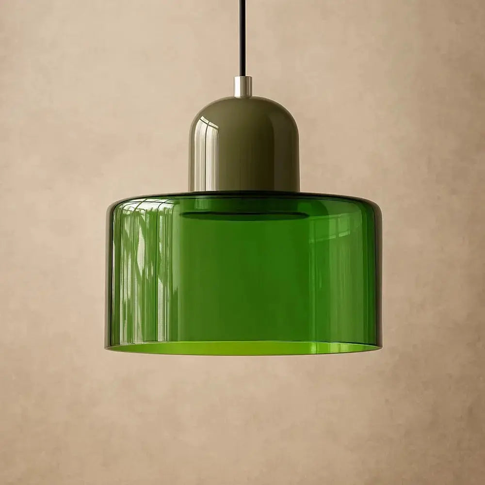 Suspension Verre Coloré Éclat Élégant Métal | Veridia