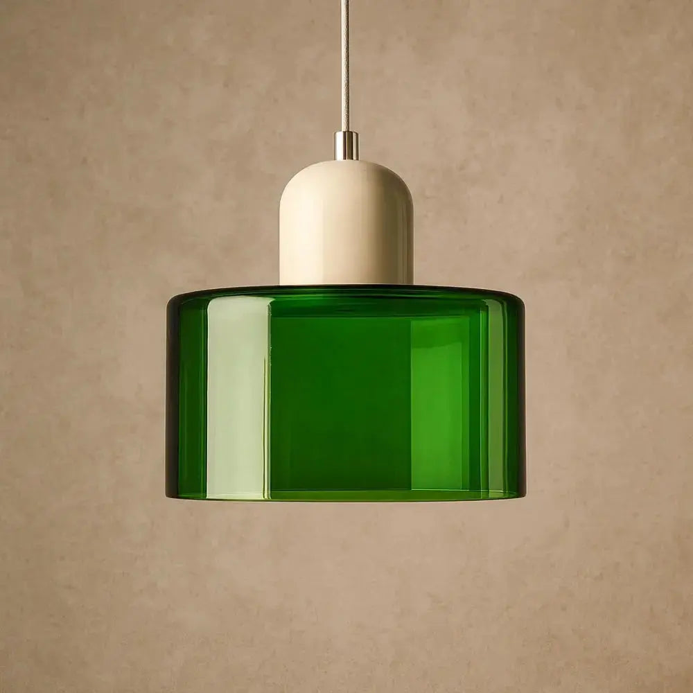 Suspension Verre Coloré Éclat Élégant Métal | Veridia