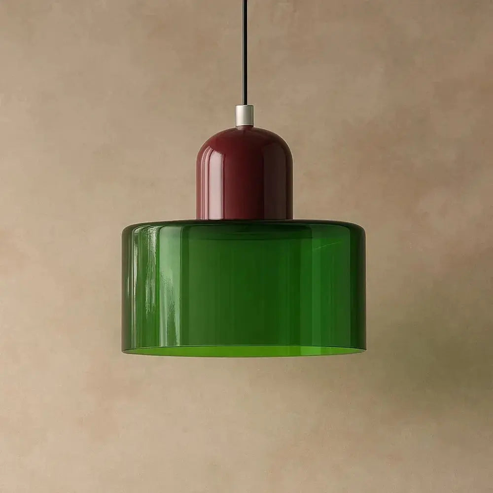 Suspension Verre Coloré Éclat Élégant Métal | Veridia