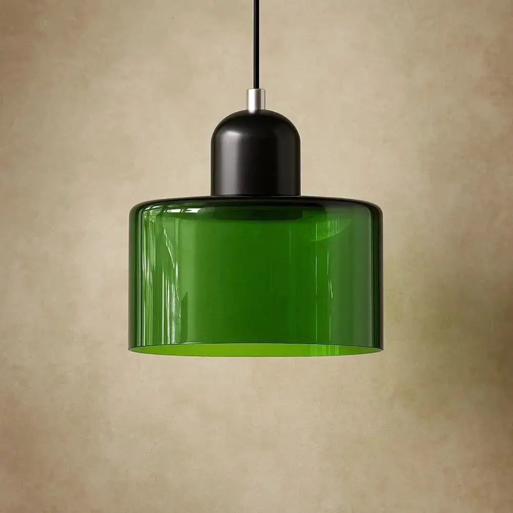 Suspension Verre Coloré Éclat Élégant Métal | Veridia