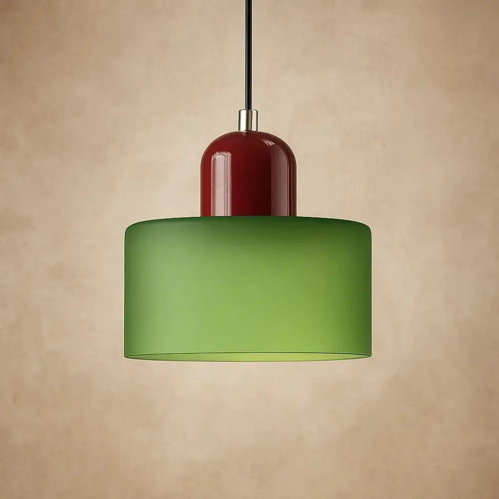 Suspension Verre Coloré Éclat Élégant Métal | Veridia