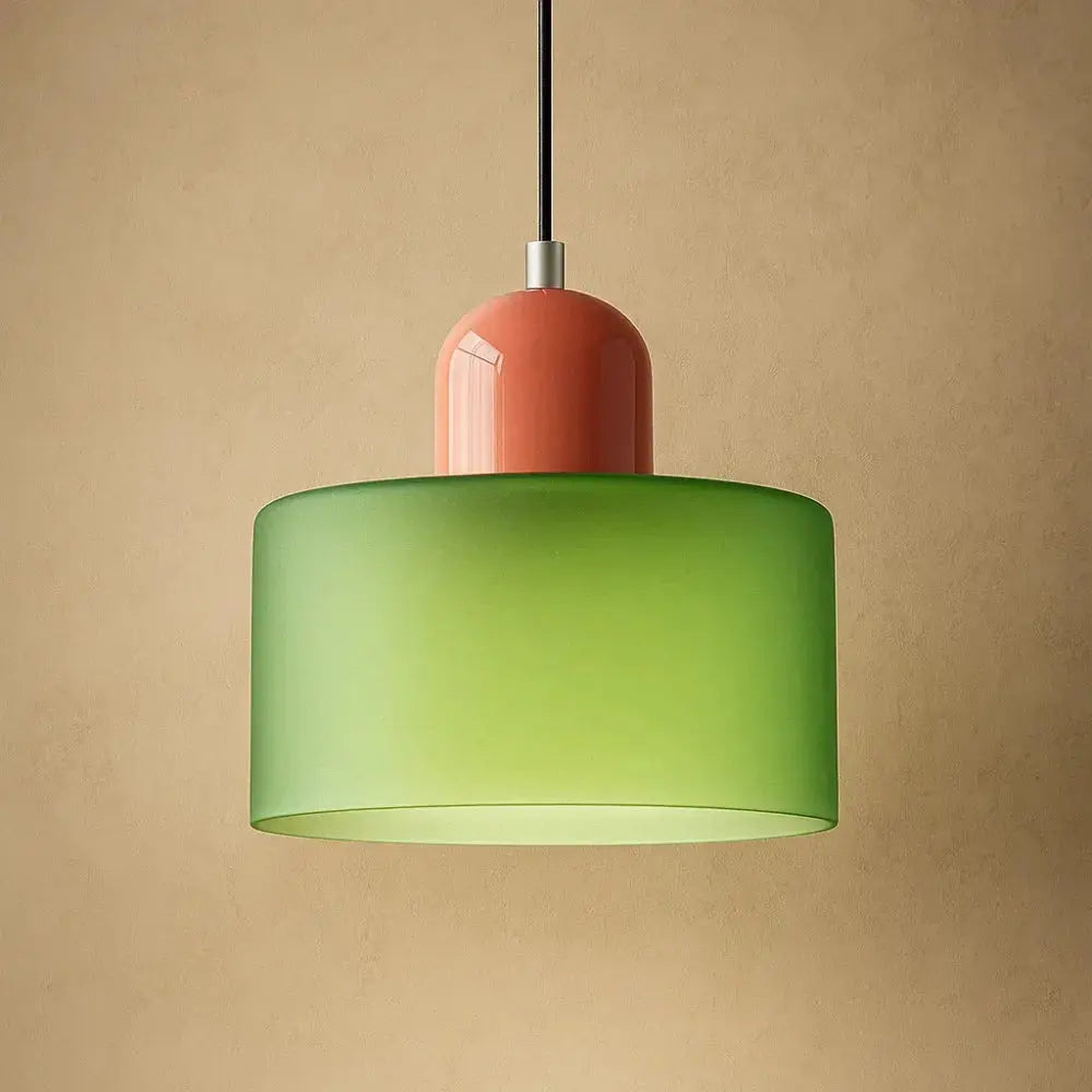 Suspension Verre Coloré Éclat Élégant Métal | Veridia