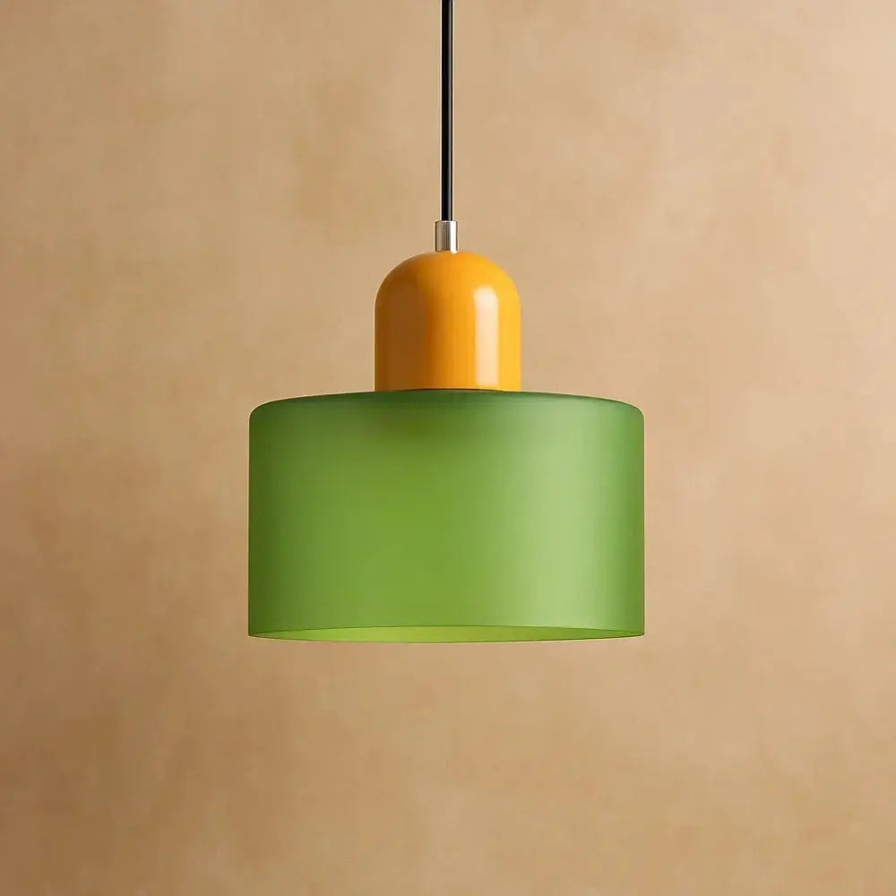 Suspension Verre Coloré Éclat Élégant Métal | Veridia