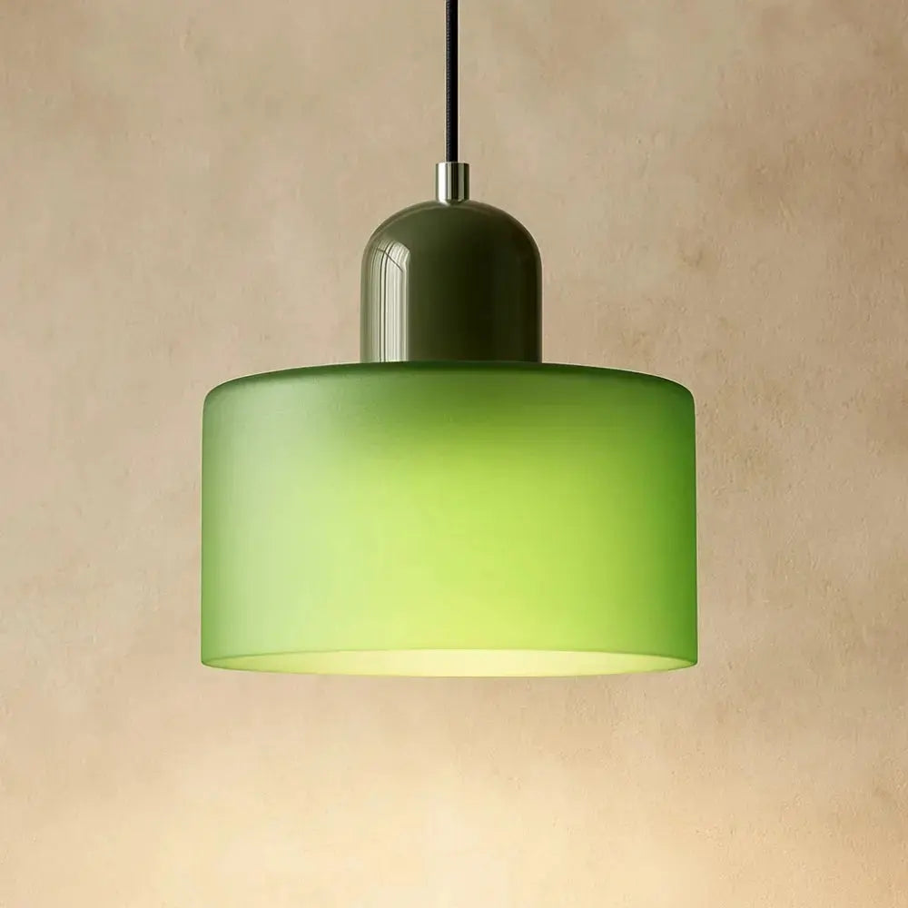 Suspension Verre Coloré Éclat Élégant Métal | Veridia