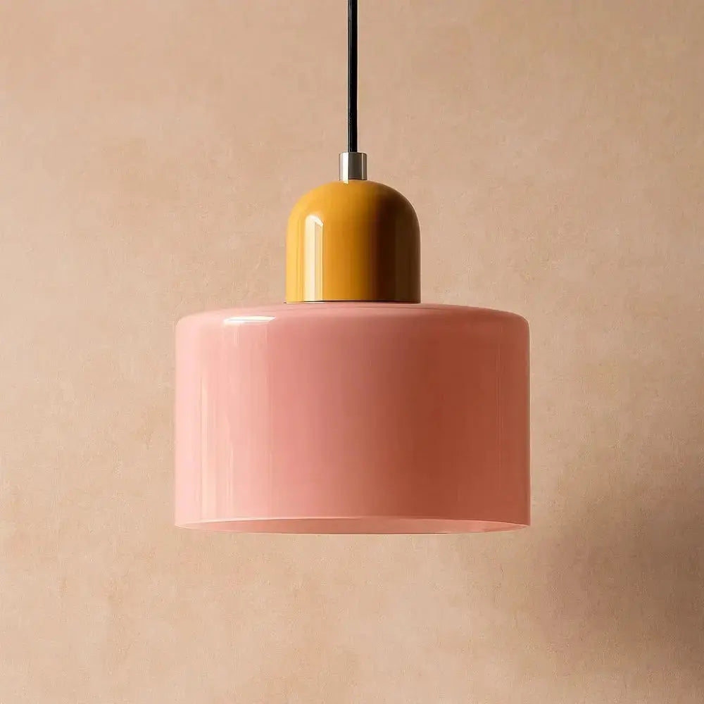 Suspension Verre Coloré Éclat Élégant Métal | Veridia