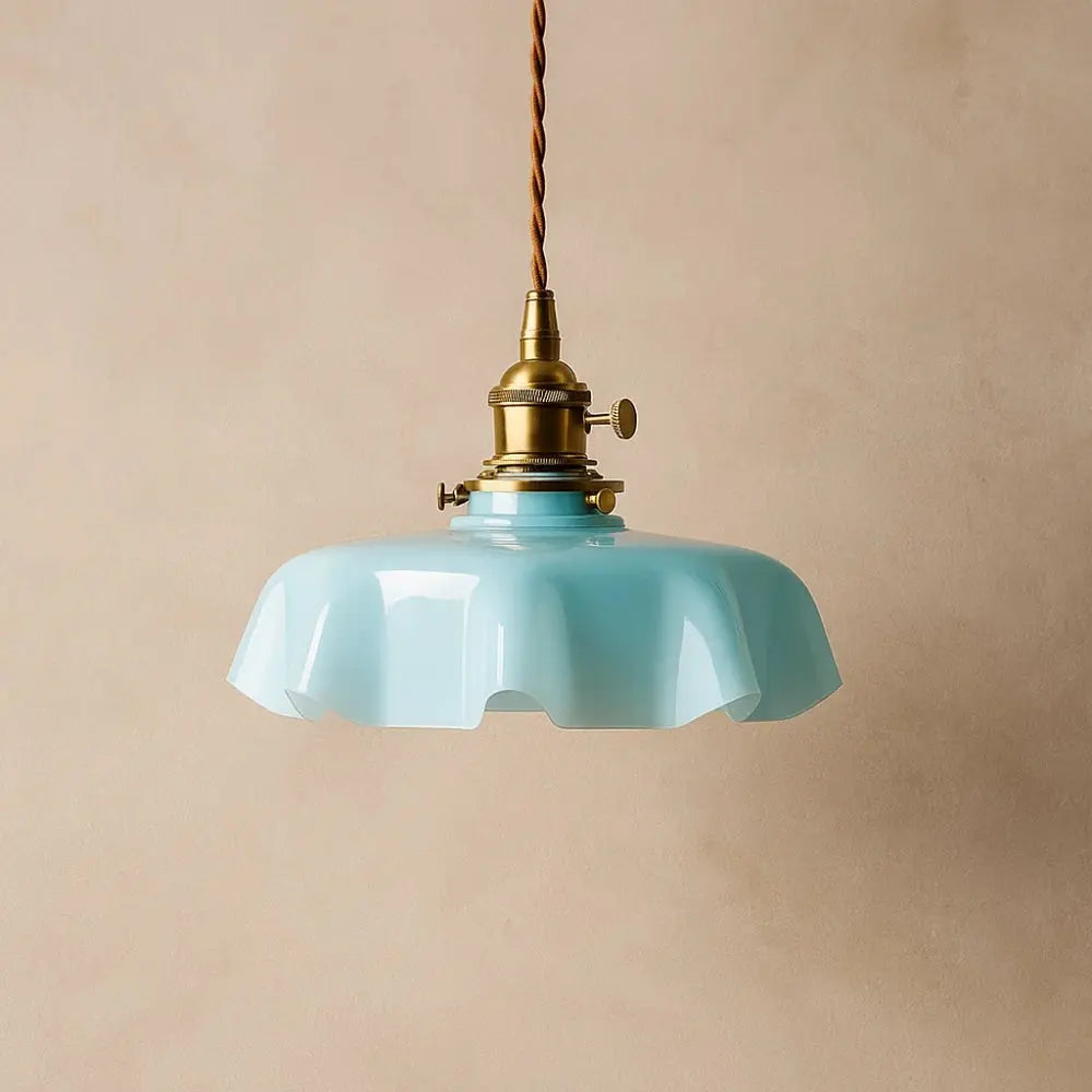 Suspension Laiton Verre Style Atelier Vintage | Brasselia