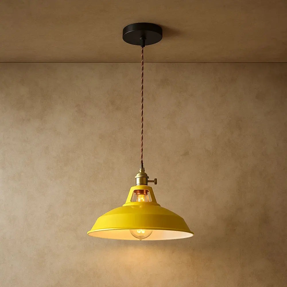 Suspension Industrielle Métal Pastel Rétro E27 | Pastelia