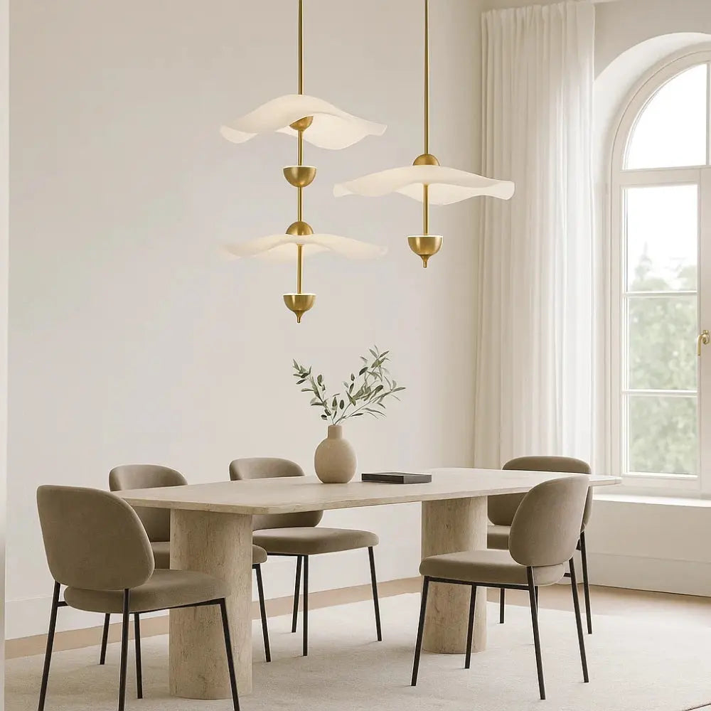 Suspension Design LED Pétales Lotus Acrylique | Lotusara
