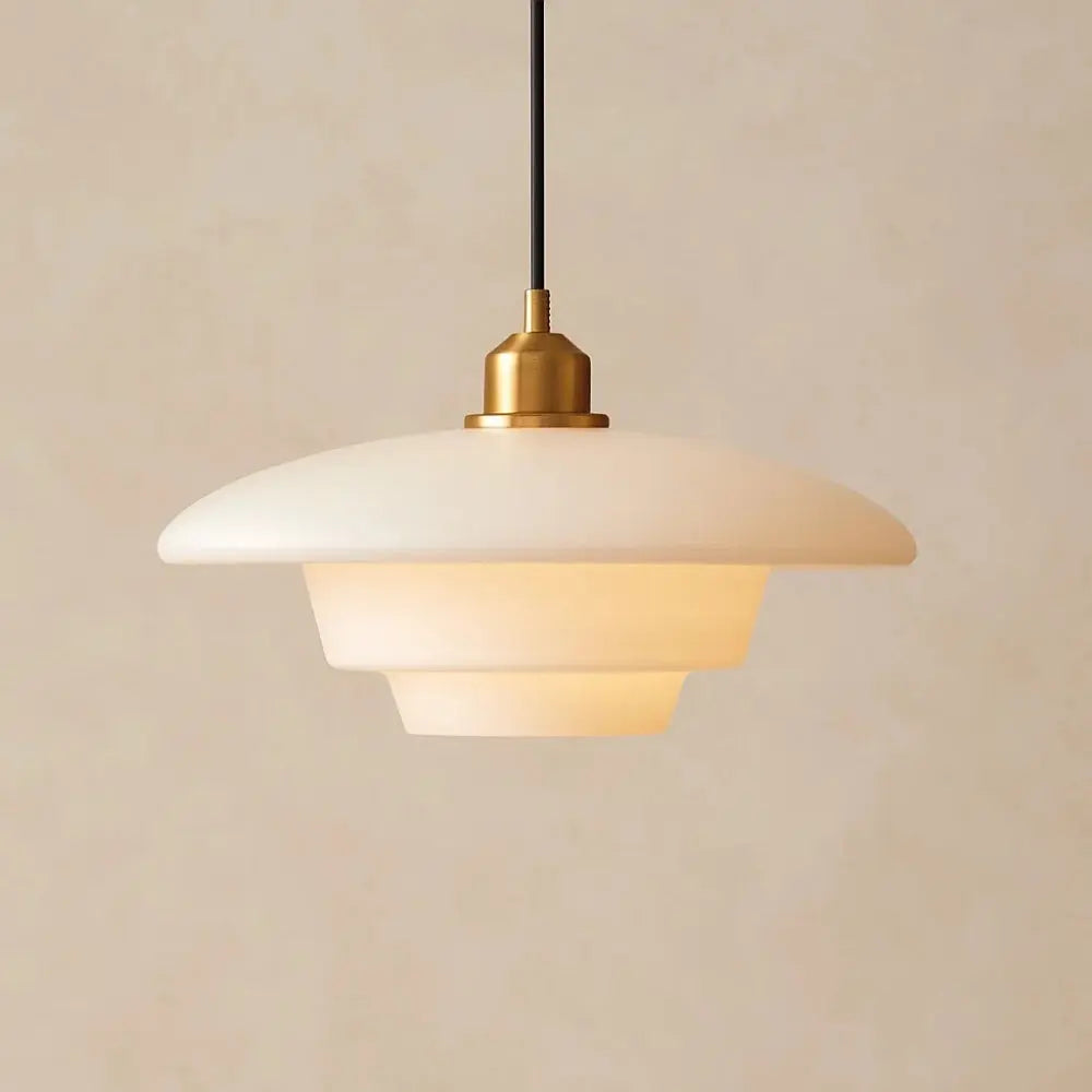 Suspension Verre Dépoli Laiton Design Nordique | Skandia