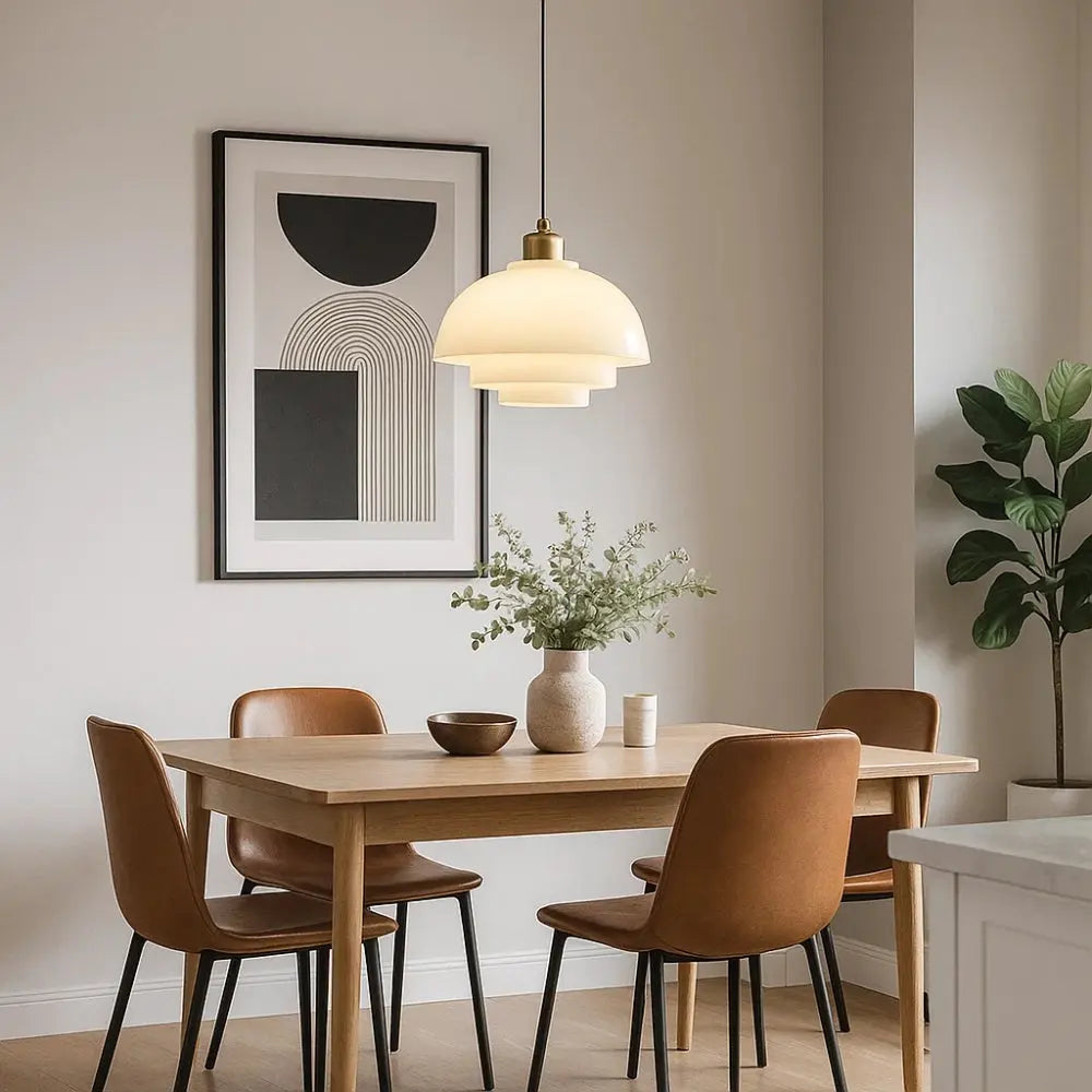 Suspension Verre Dépoli Laiton Design Nordique | Skandia