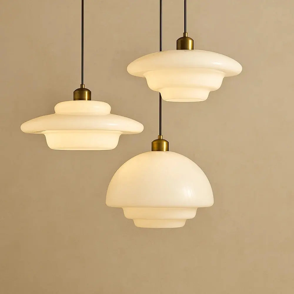 Suspension Verre Dépoli Laiton Design Nordique | Skandia