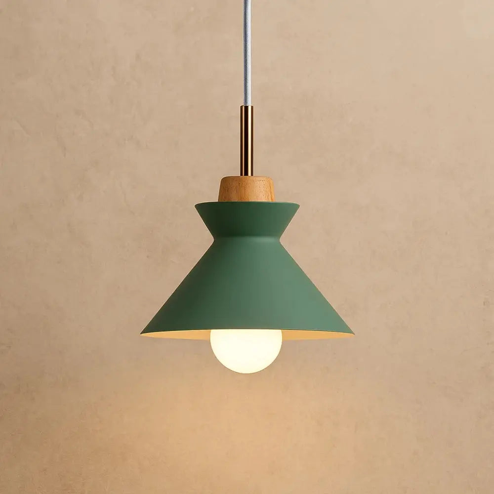 Suspension Scandinave Métal Insert Bois E27 | Nordelya